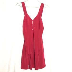 Unmentionable Red Satin Dress
